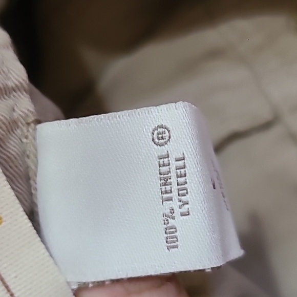 London Jean Khaki Chinos Belted Fold Waist Cargo Pocket Pants - Picture 5 of 5